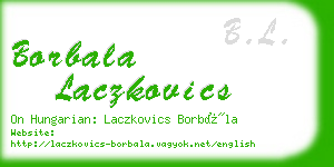 borbala laczkovics business card